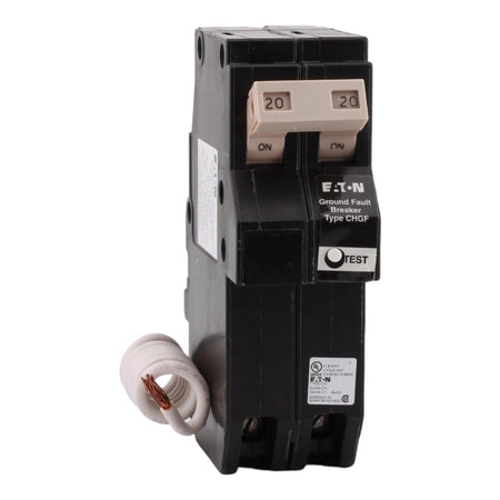 Eaton CHN220GF 20 Amp Double Pole 240V Pigtail-Neutral GFCI Ground Fault Circuit Breaker UL - Image 2