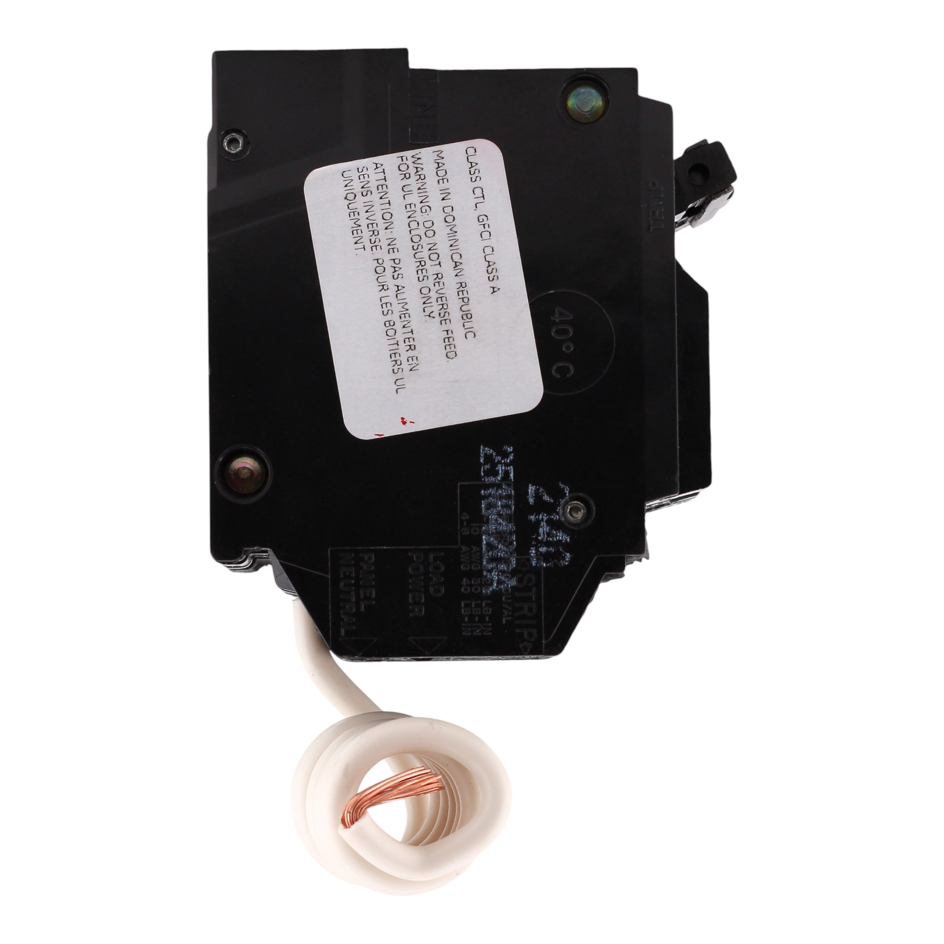 GE Q-Line THQL2140GFT2 40A 2P 120/240V GFCI Pigtail Neutral Circuit Breaker - Image 5