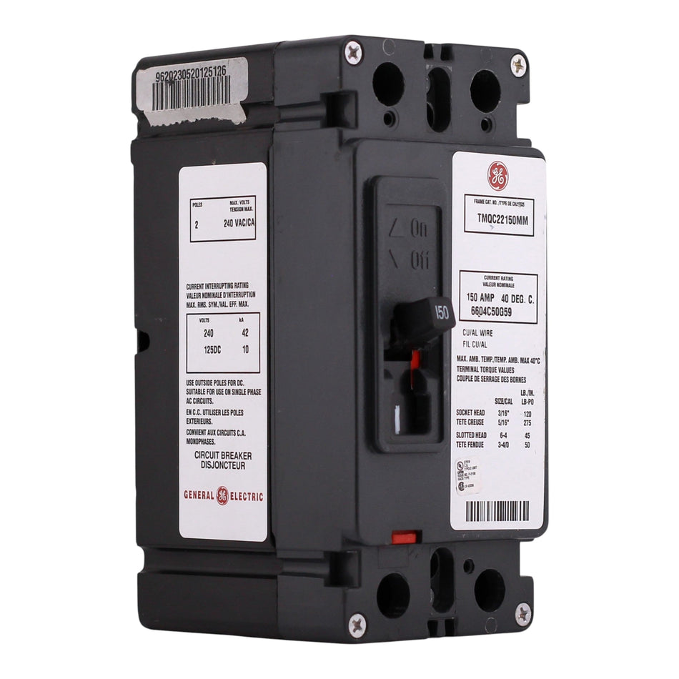 ABB Q-Line, TMQC22150MM, 150A, 2P, 240V, 42kA, Tenant Main, Circuit Breaker