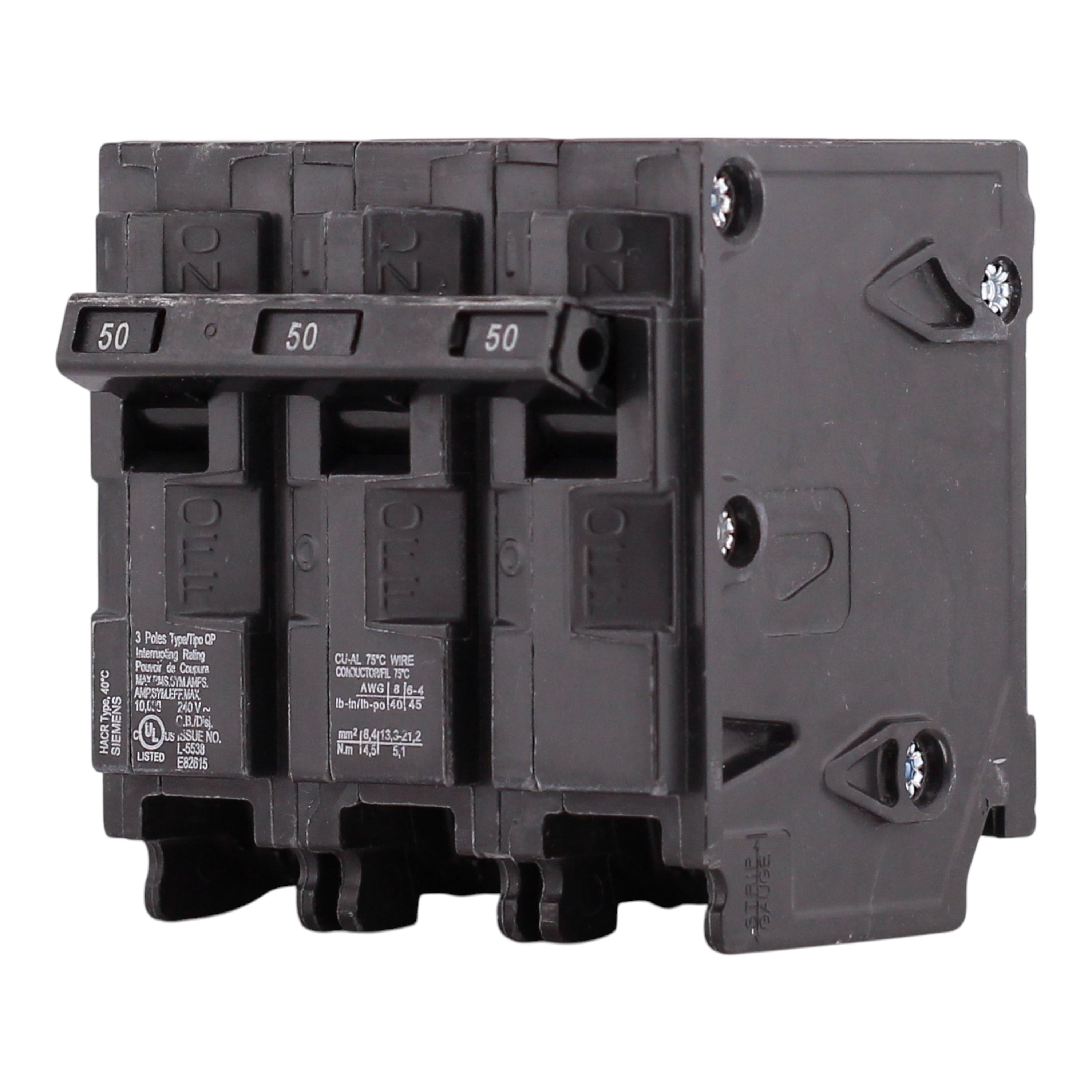 Siemens QP, Q350, 50A, 3P, 240V, Thermal Magnetic, Plug-In, Circuit Breaker - Image 2
