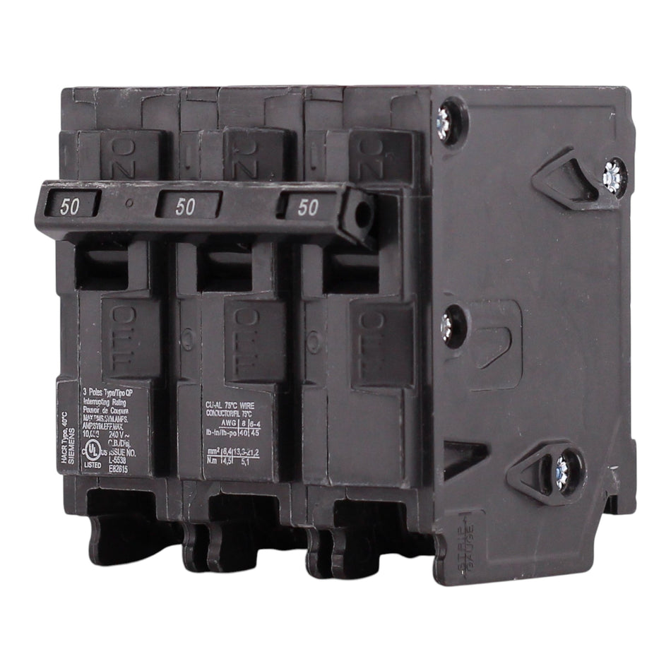 Siemens QP, Q350, 50A, 3P, 240V, Thermal Magnetic, Plug-In, Circuit Breaker - Image 2