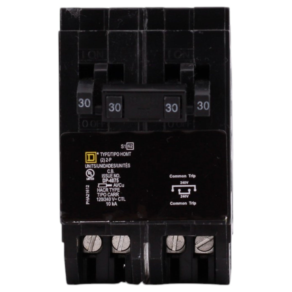 Square D Homeline, HOMT230230, 30A, 2P/2P, 120/240V, Quadplex, Circuit Breaker - Image 2