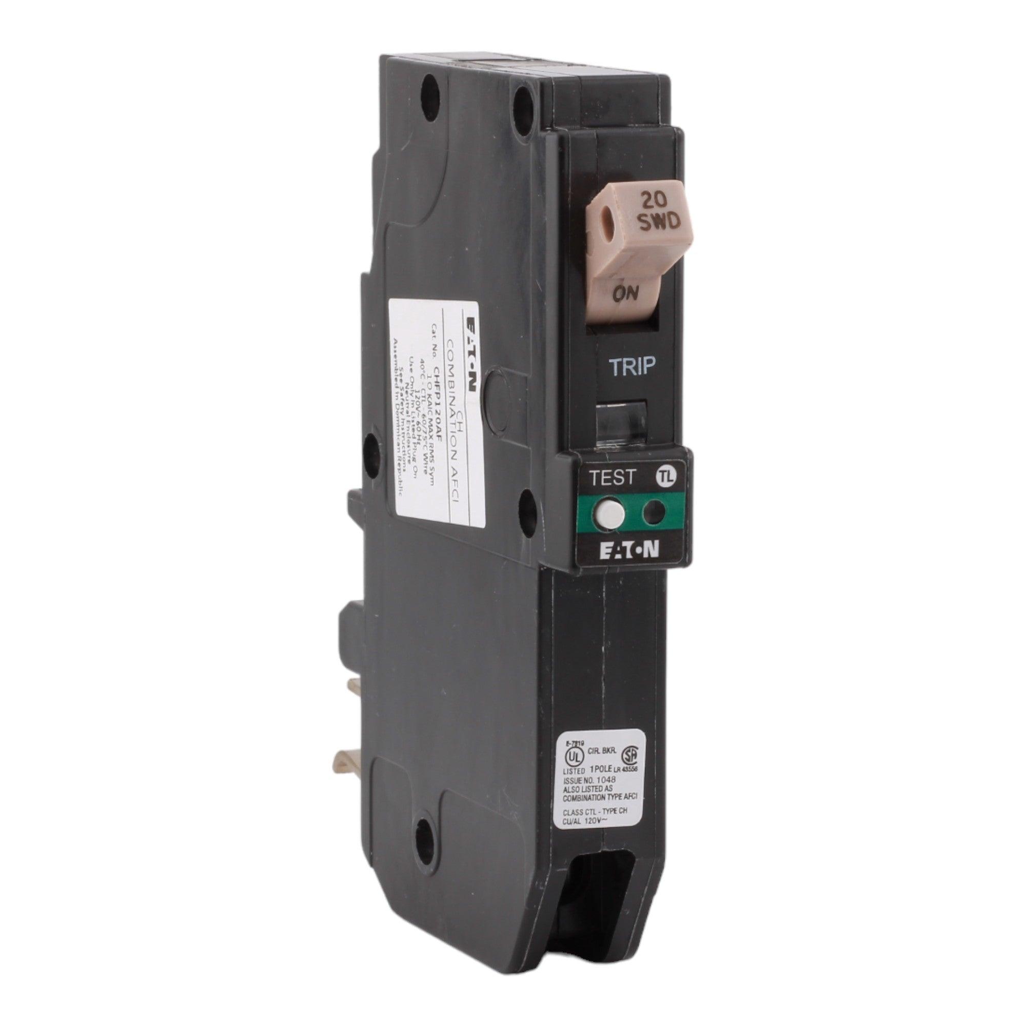 Eaton CH CHFP120AF 20A 1P 120V AFCI Plug-On Neutral Circuit Breaker