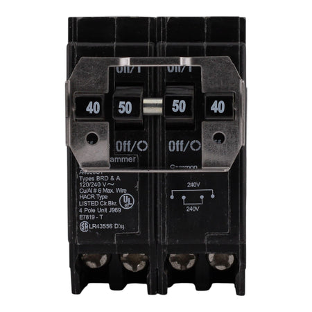 Eaton BR, BQC240250, 40A/50A, 4P, 120/240V, Quadplex, Circuit Breaker - Image 3