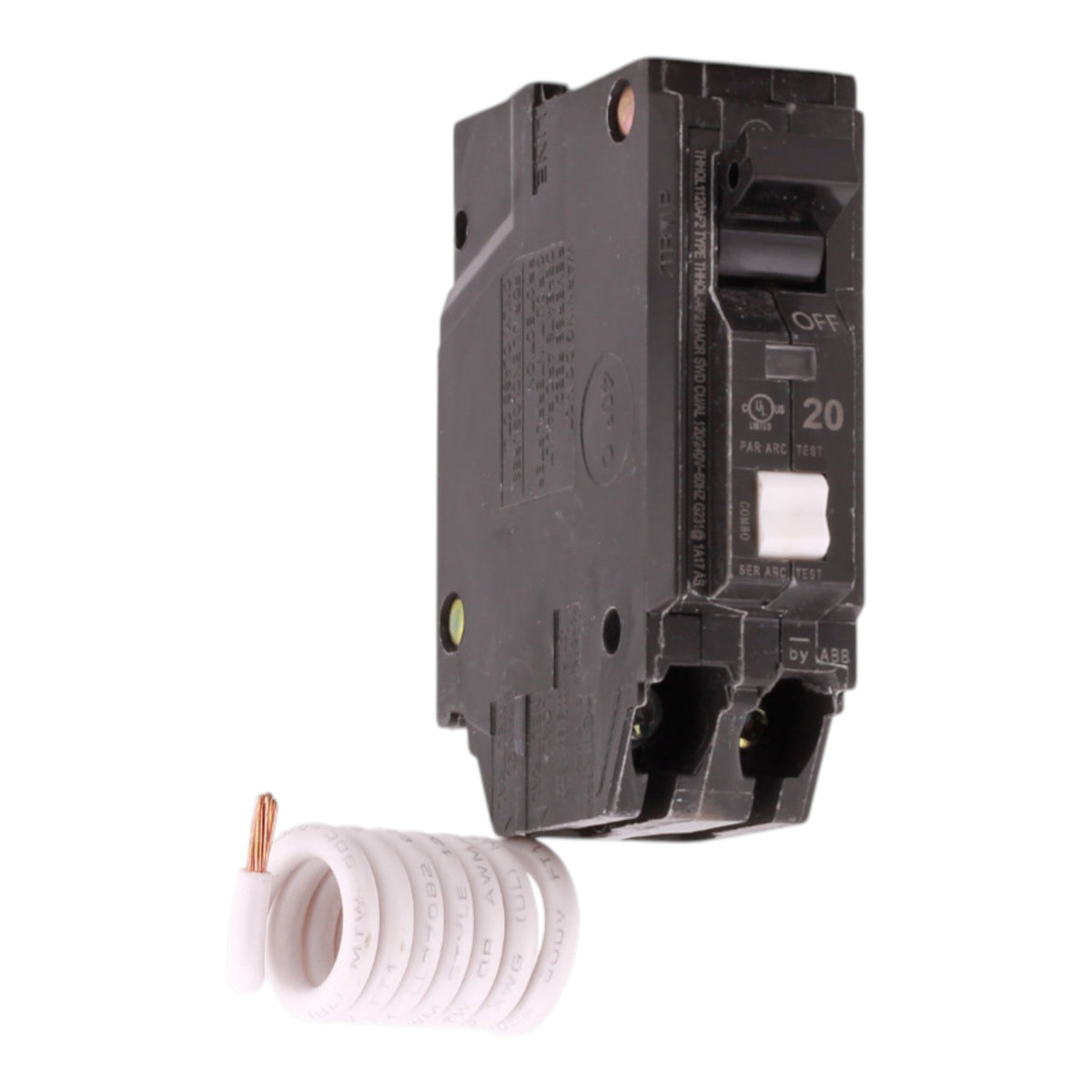 GE THHQL1120AF2 20A 1P 120/240V AFCI Pigtail Neutral Circuit Breaker