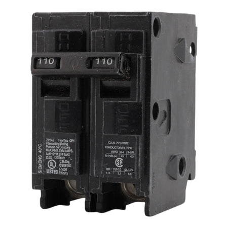 Siemens Q2110H 110A 2P 120/240V Thermal-Magnetic Circuit Breaker - Image 6