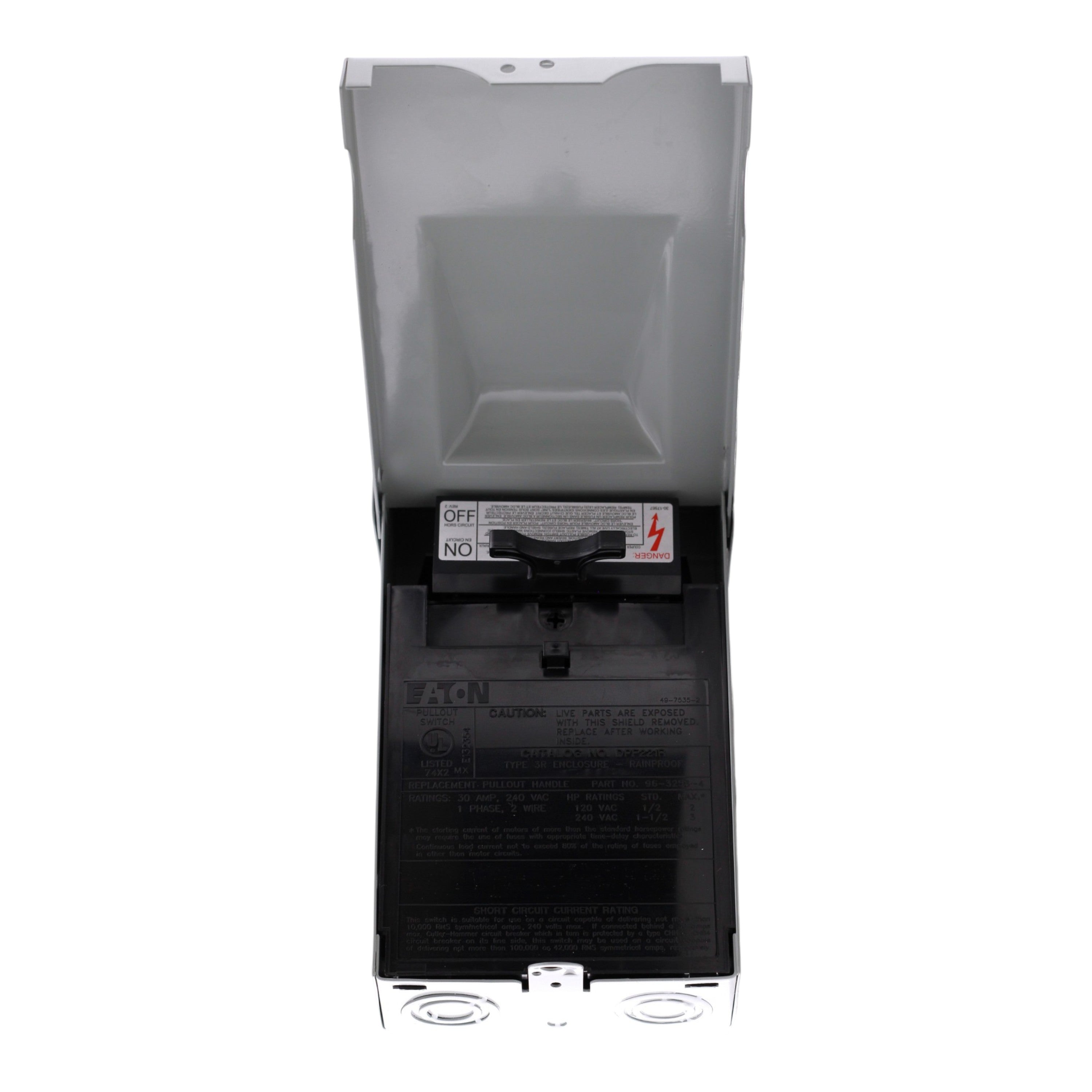 Eaton, DPF Series, DPF221RP, 30A, 2-Pole, 120/240V, Fused Pullout, AC Disconnect, NEMA 3R - Image 12