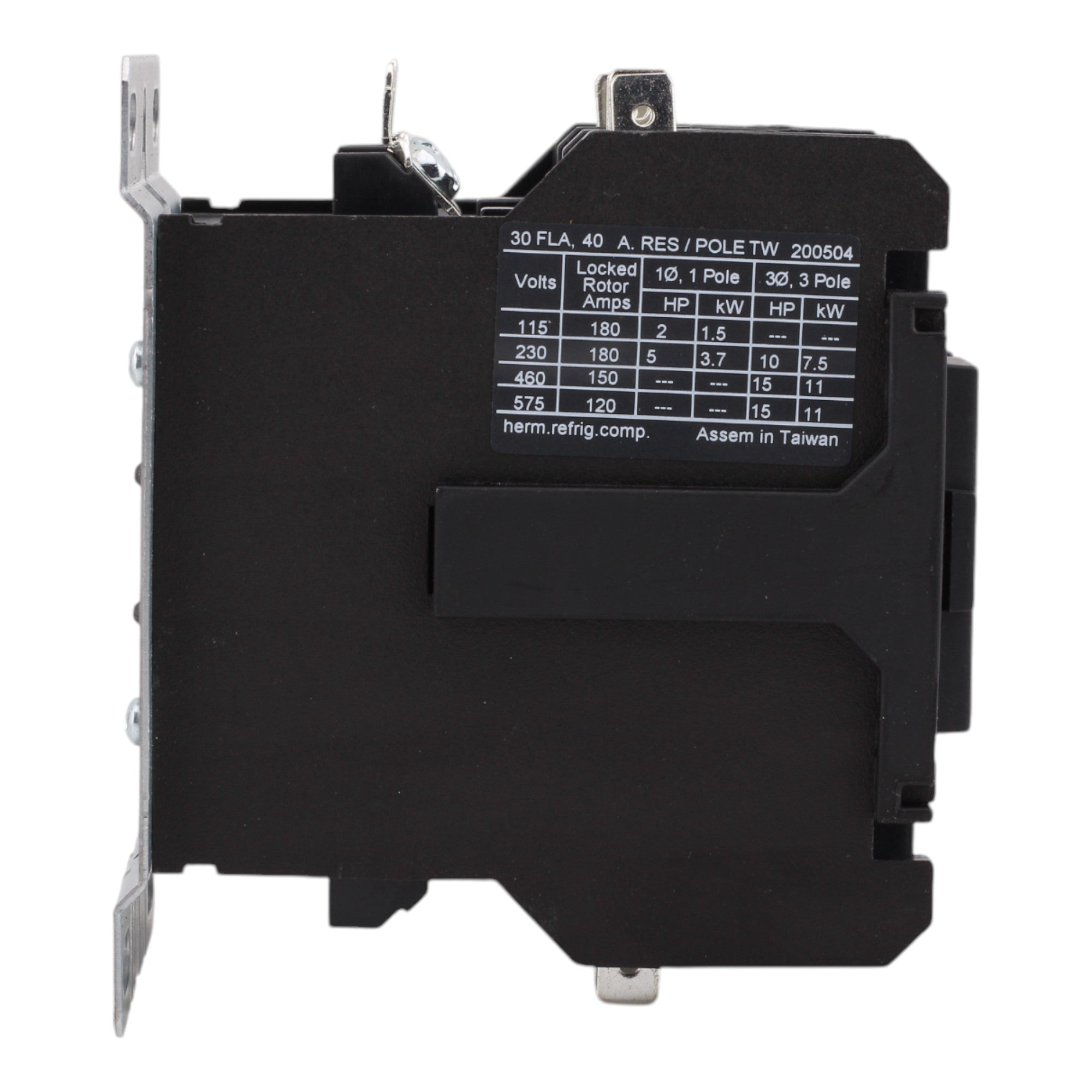 Eaton C25DND330A Definite Purpose Contactor, 30A, 110-120VAC, 3-Pole, Non-Reversing, Quick Connect Terminals - Image 5