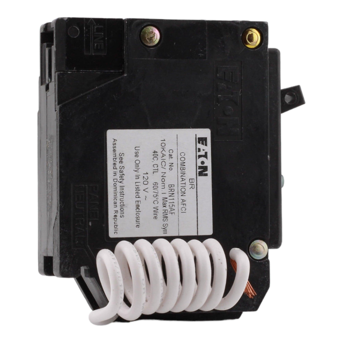 Eaton BRN115AF 15 Amp Single Pole 120V Pigtail-Neutral AFCI Arc Fault Circuit Breaker UL - Image 5