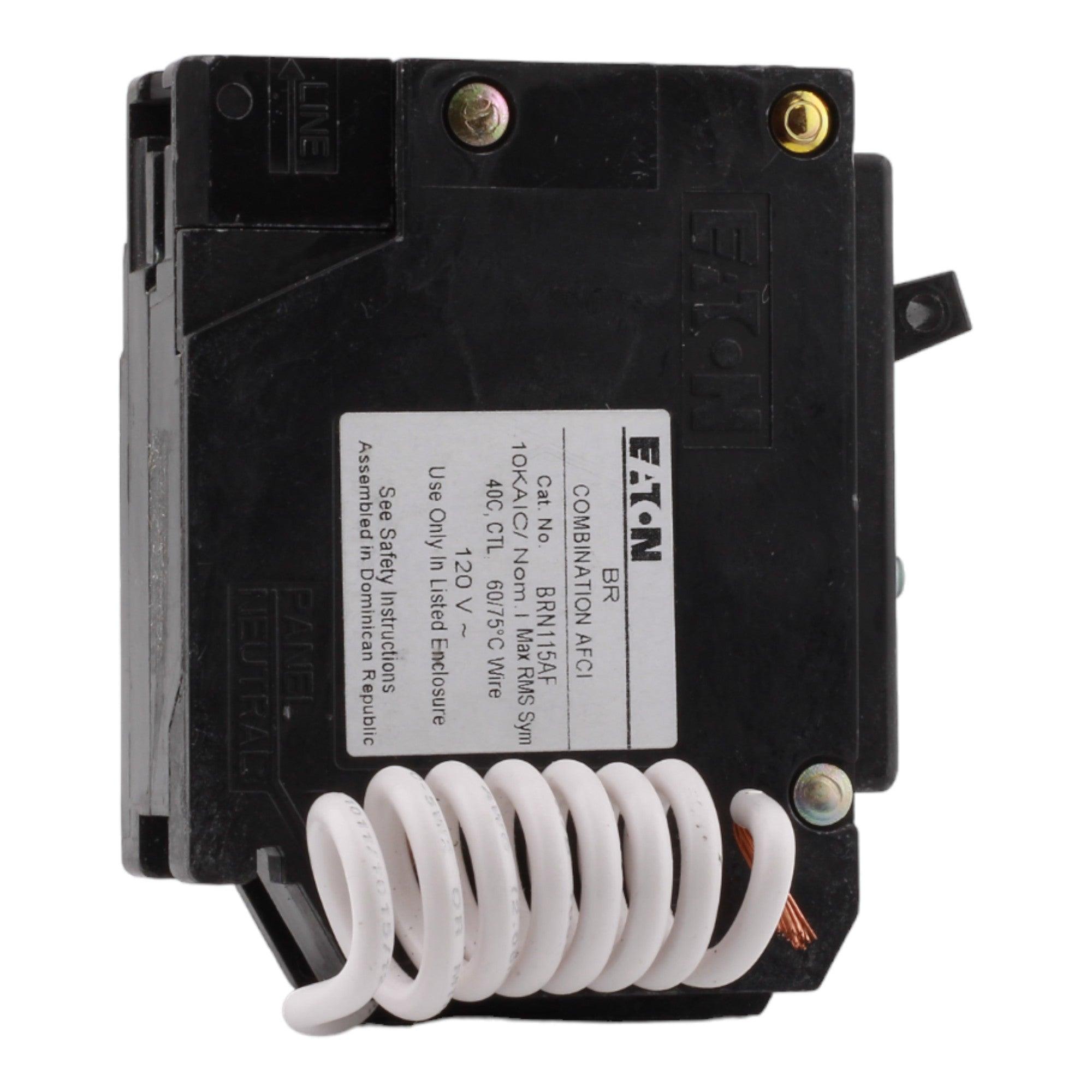 Eaton BRN115AF 15 Amp Single Pole 120V Pigtail-Neutral AFCI Arc Fault Circuit Breaker UL - Image 5