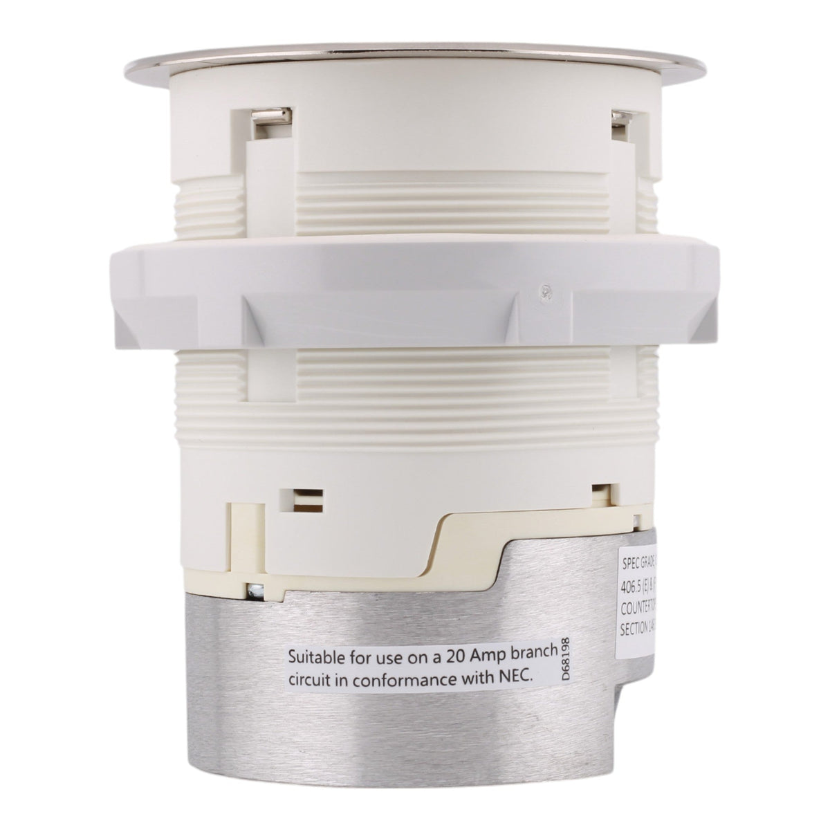 Hubbell Wiring, RCT200NI, 15 Amps, 125 Volts, 2-Pole, Kitchen Counter Receptacle, Surface Mount, Tamper Resistant, Nickel - Image 6