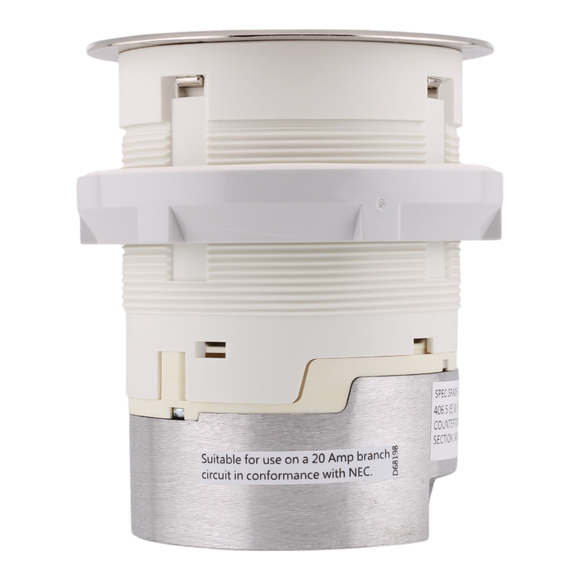 Hubbell Wiring, RCT200NI, 15 Amps, 125 Volts, 2-Pole, Kitchen Counter Receptacle, Surface Mount, Tamper Resistant, Nickel - Image 6