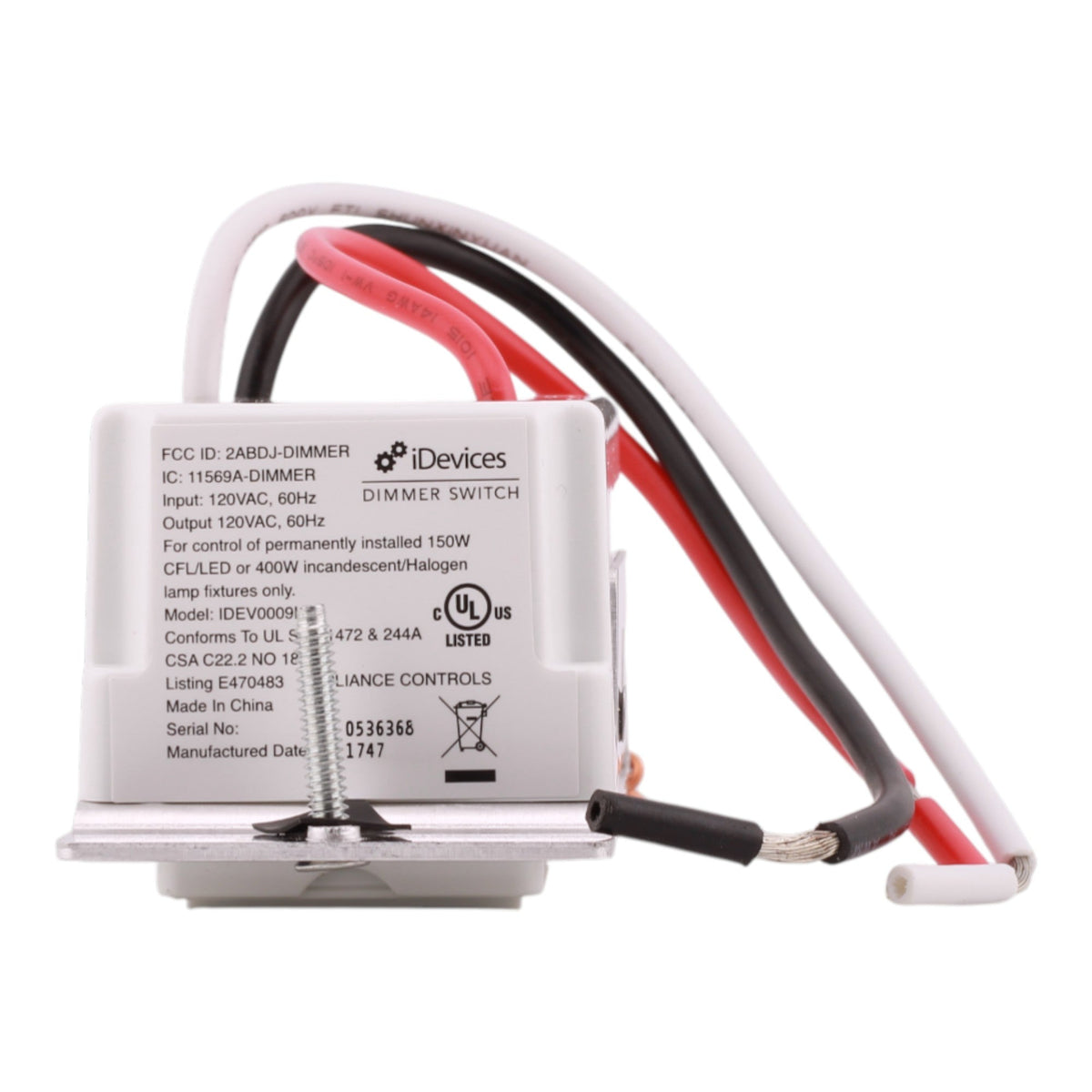 Hubbell iDevices IDEV0009 Wi-Fi Smart Dimmer Switch 120V 400W White - Image 13
