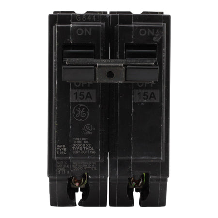 GE THQL2115 15A 2P 120/240V Q-Line Plug-In Circuit Breaker - Image 2