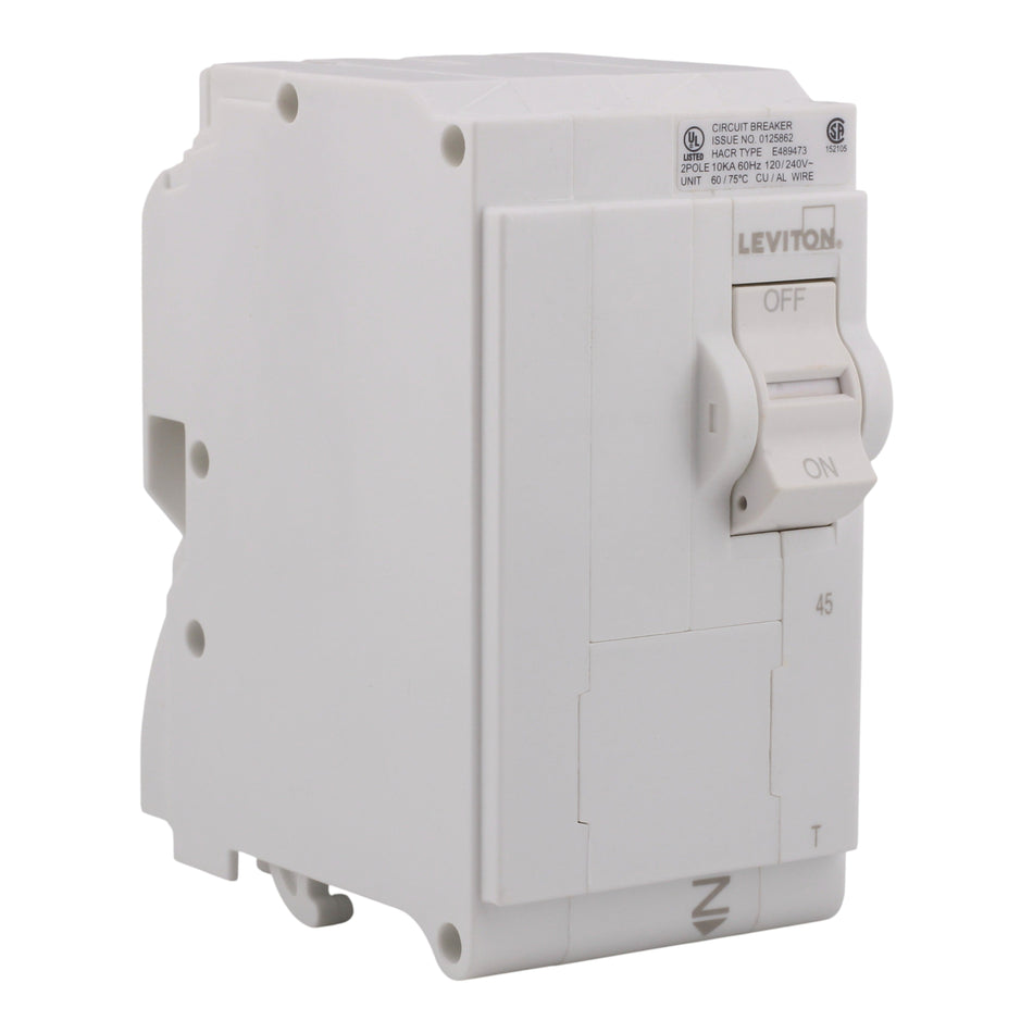Leviton LB245-T 45A 2P 120/240V Standard Plug-On Neutral Circuit Breaker