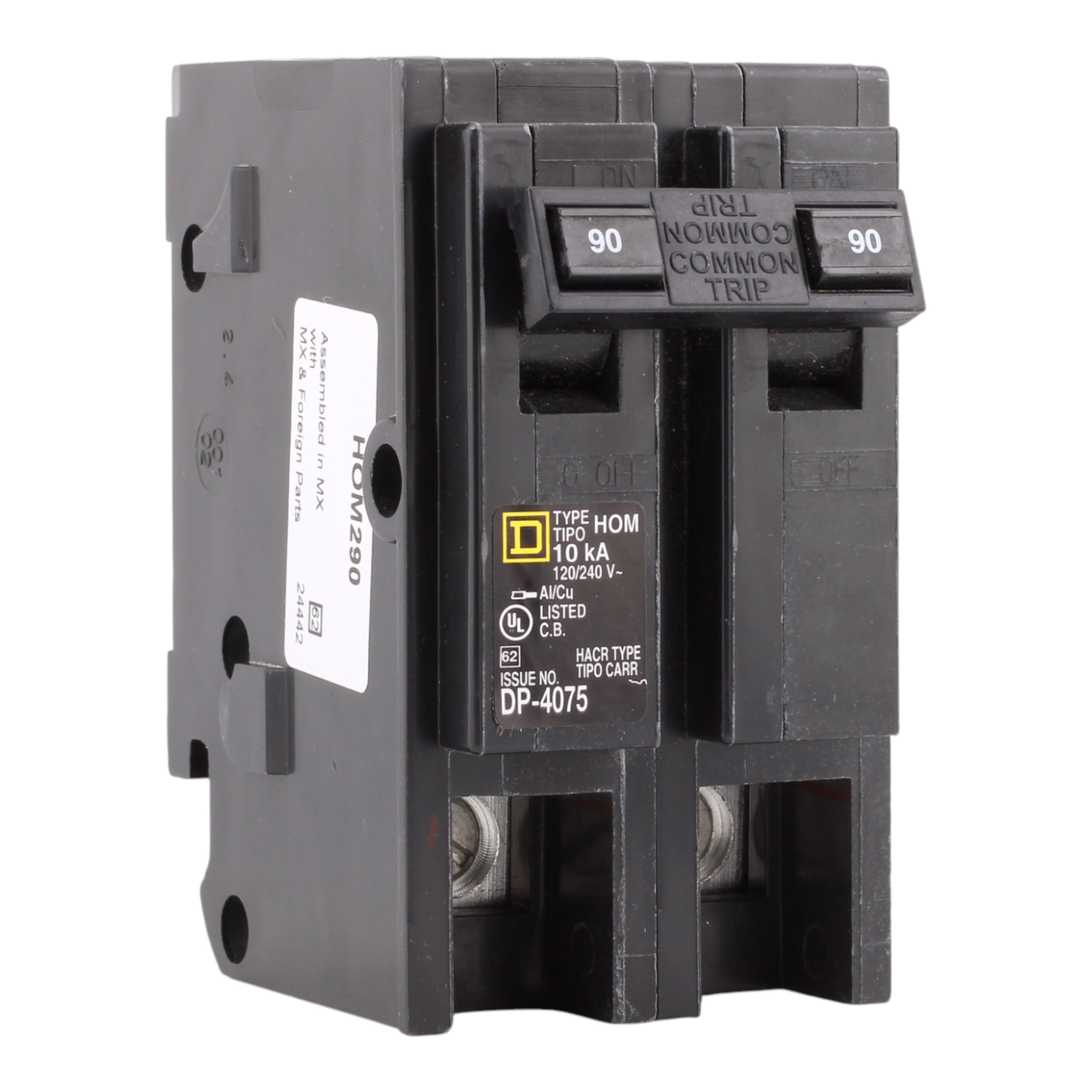 Square D Homeline HOM290 90A 2P 120/240V Standard Plug-In Circuit Breaker - Image 4