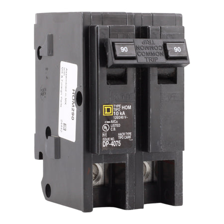 Square D Homeline HOM290 90A 2P 120/240V Standard Plug-In Circuit Breaker - Image 4