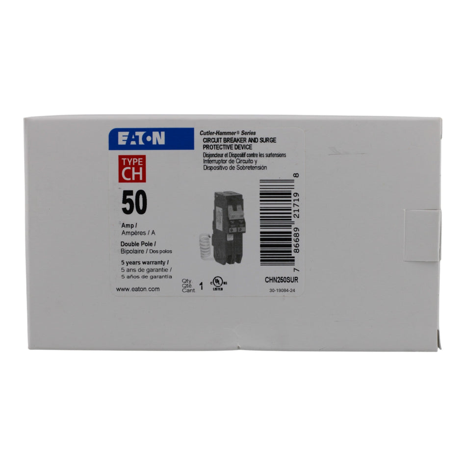 Eaton CHN250SUR 50A 2P 120/240V Surge Breaker - Image 2