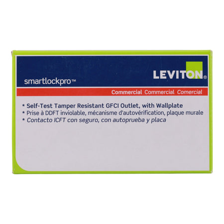 Leviton GFTR2-W 20A 125V Self-Test Tamper-Resistant GFCI Outlet, White, Back & Side Wired - Image 6