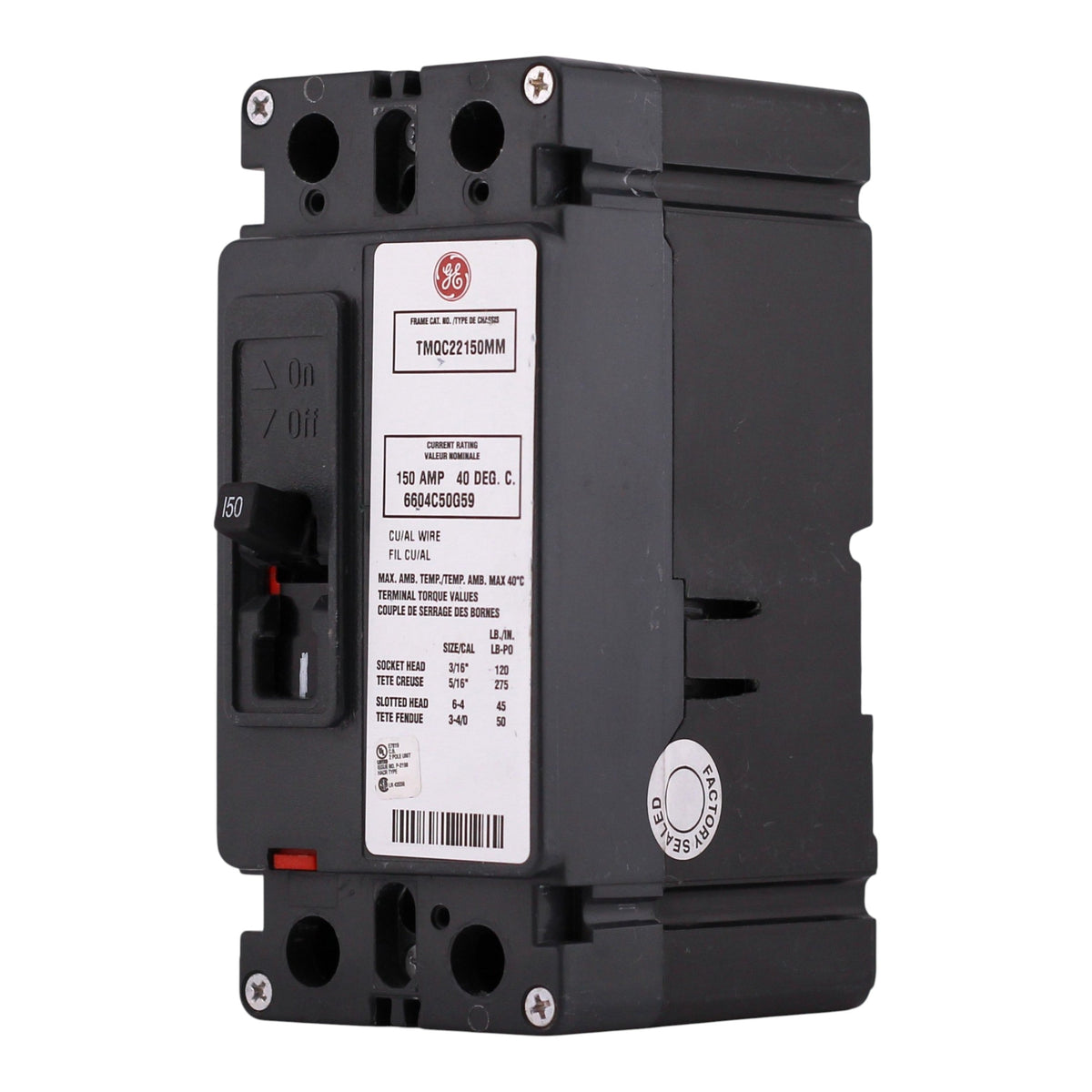 ABB Q-Line, TMQC22150MM, 150A, 2P, 240V, 42kA, Tenant Main, Circuit Breaker - Image 2