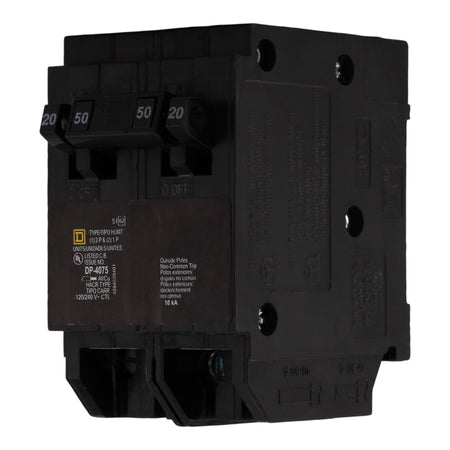 Square D Homeline HOMT2020250 20A/20A/50A Quad Tandem Circuit Breaker - Image 2
