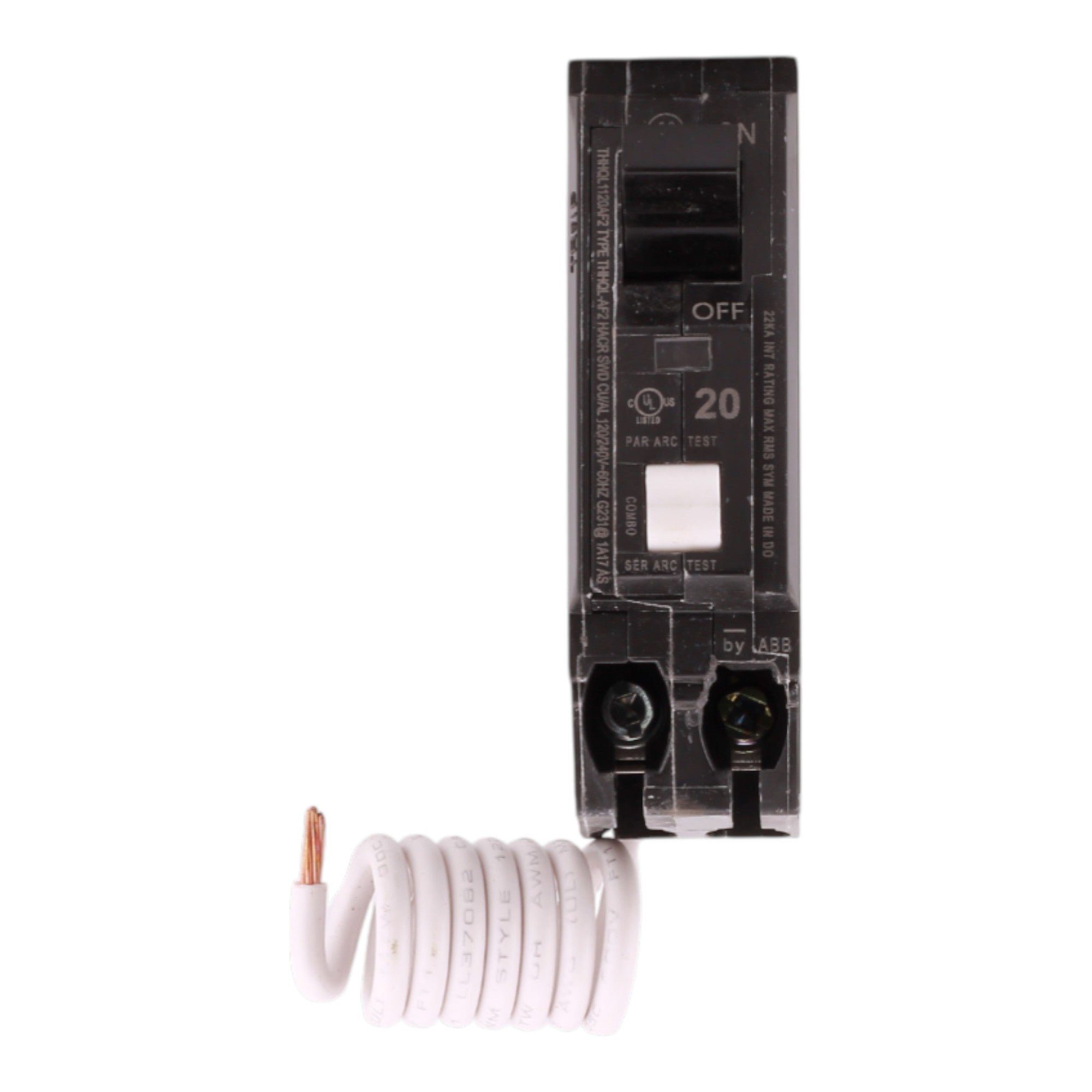 GE THHQL1120AF2 20A 1P 120/240V AFCI Pigtail Neutral Circuit Breaker - Image 4