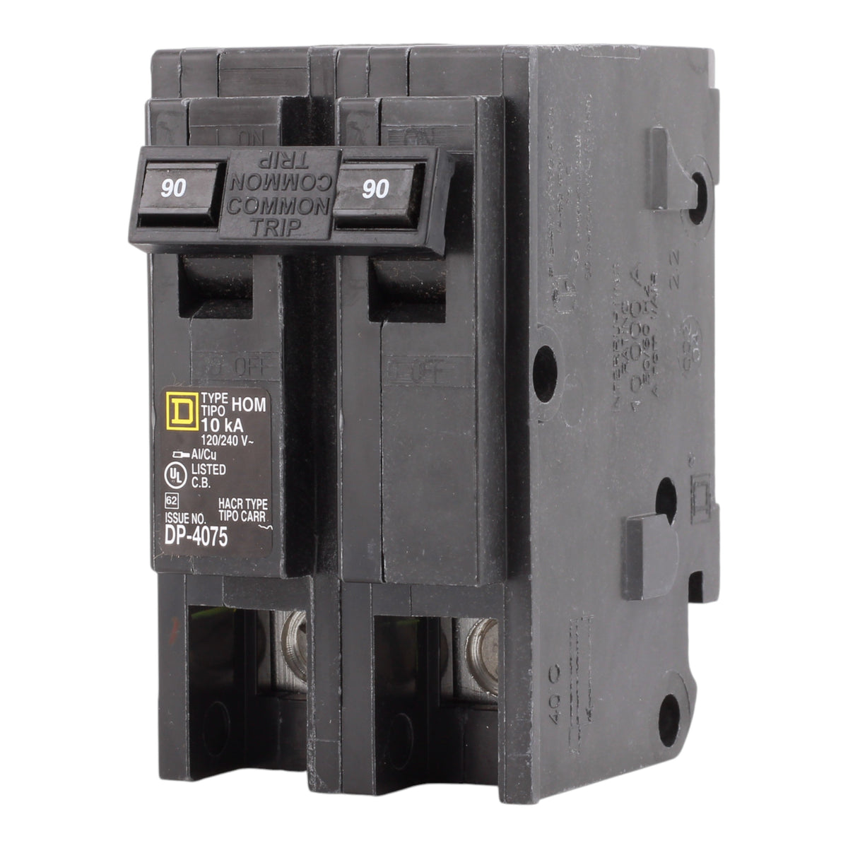 Square D Homeline HOM290 90A 2P 120/240V Standard Plug-In Circuit Breaker - Image 5