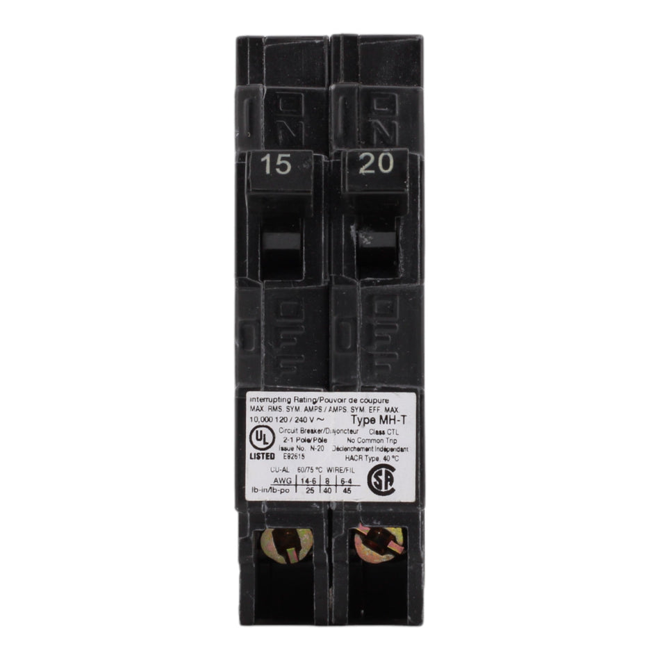 Murray MP1520 15/20A 120V 1-Pole Duplex Thermal Magnetic Circuit Breaker, Compatible with Murray and Siemens Load Centers - Image 2