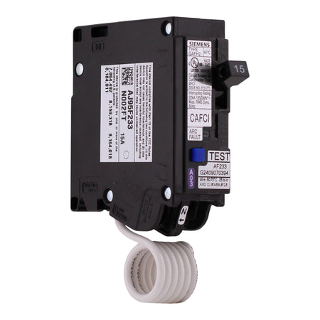 Siemens QAFH2, QA115AFCH, 15A, 1P, 120V, CAFCI, Pigtail Neutral, Circuit Breaker - Image 4