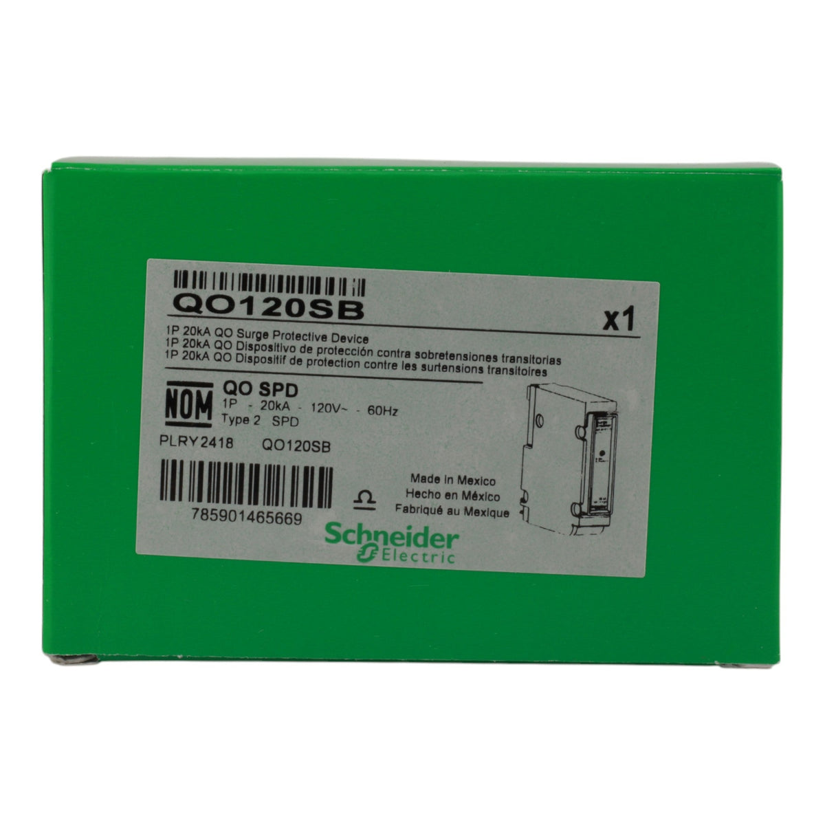 Square D QO120SB 30kA 120V 1P Surge Protective Device SPD - Image 2