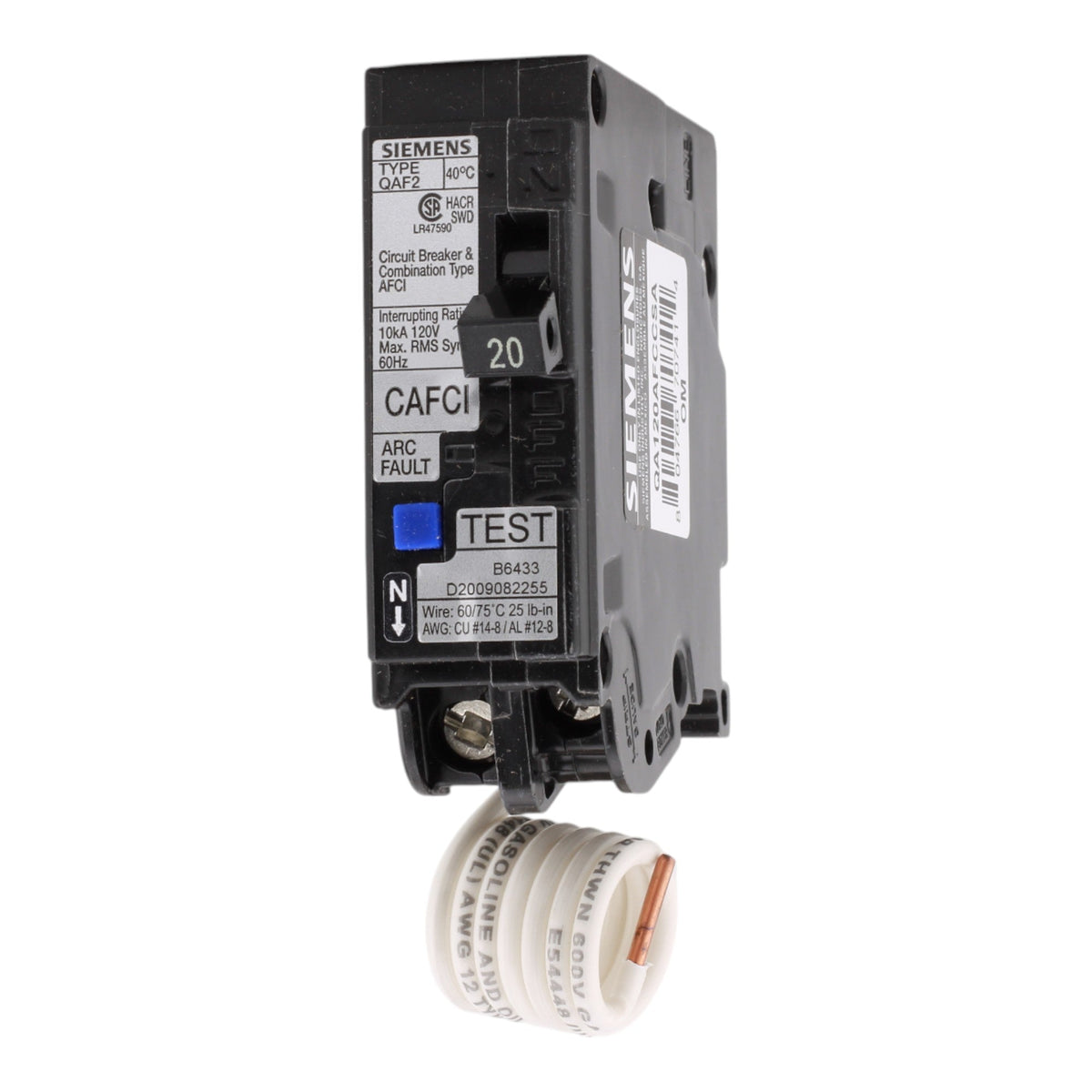 Siemens QA120AFCCSA 20A 1P 120V AFCI Circuit Breaker - Image 4