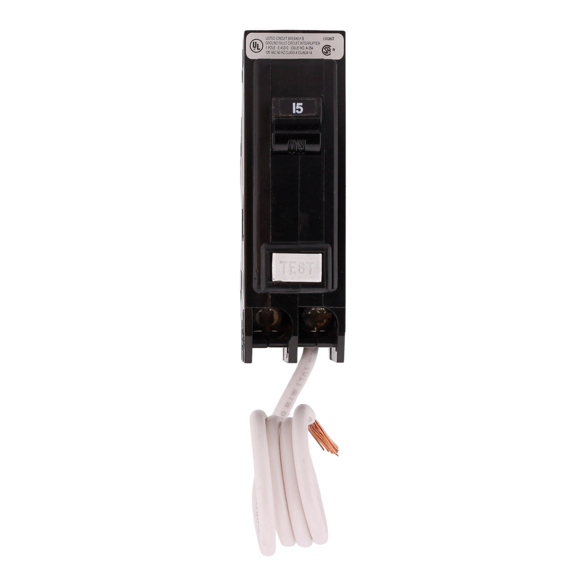 Eaton BR GFCB115 15A 1P 120V GFCI Pigtail Neutral Circuit Breaker - Image 4