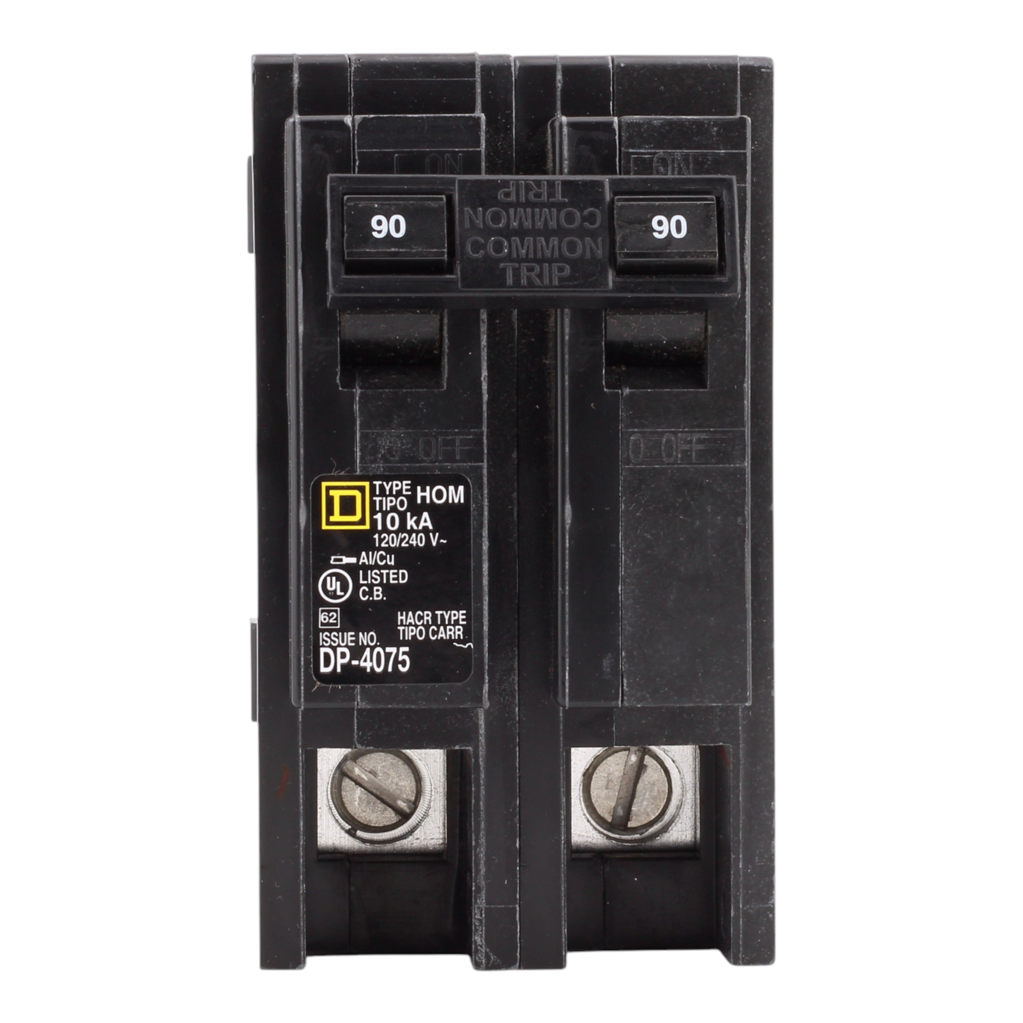 Square D Homeline HOM290 90A 2P 120/240V Standard Plug-In Circuit Breaker - Image 6