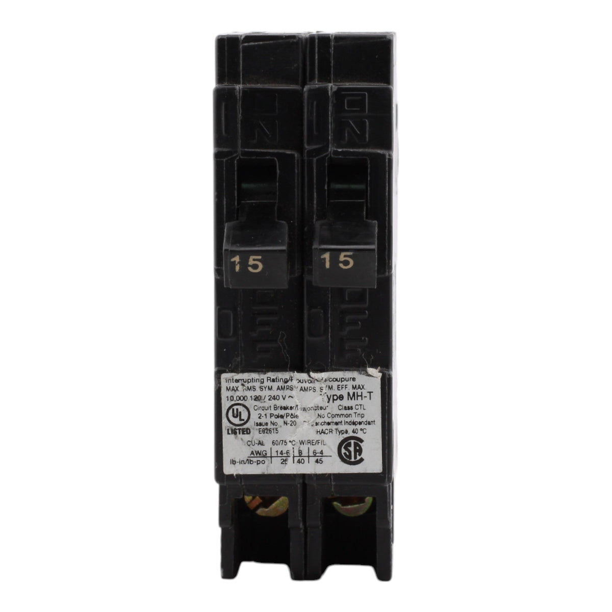 Murray MP1515 15A/15A 2P 120V Duplex Circuit Breaker - Image 2