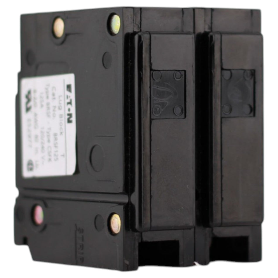 Eaton BR, BRSF125, 125A, 2P, 240V, Main and Sub-Feed Lug Block, Type BR Loadcenter Accessory