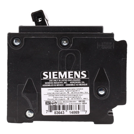 Siemens Q2125 125 Amp Double Pole 240V Plug-In Standard Trip Circuit Breaker UL - Image 8