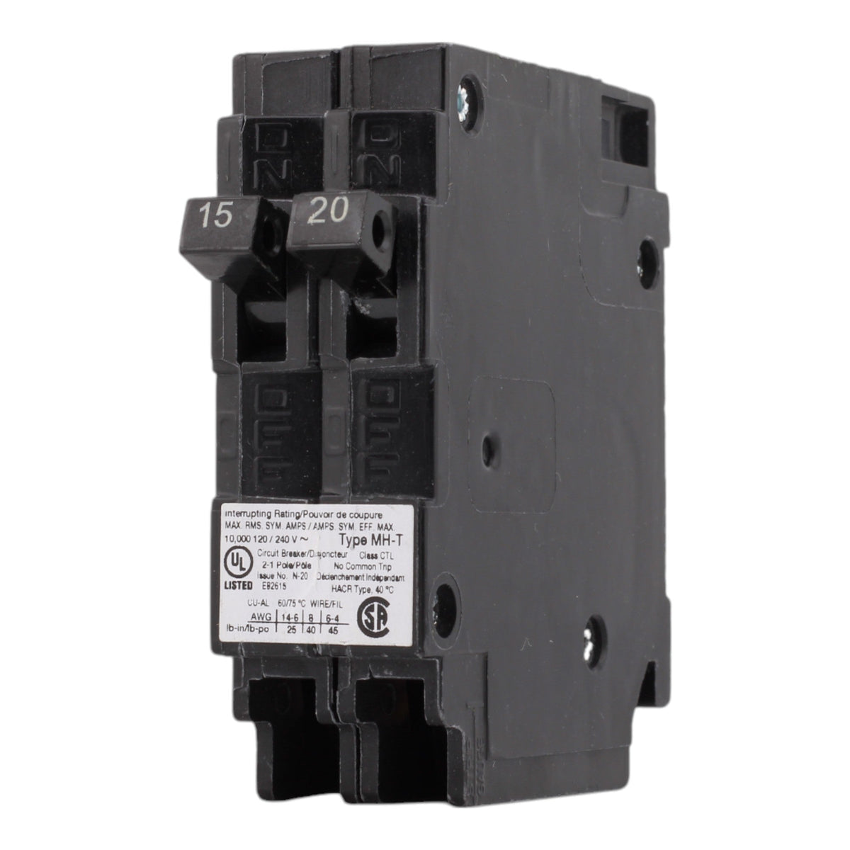 Murray MP1520 15/20A 120V 1-Pole Duplex Thermal Magnetic Circuit Breaker, Compatible with Murray and Siemens Load Centers - Image 3