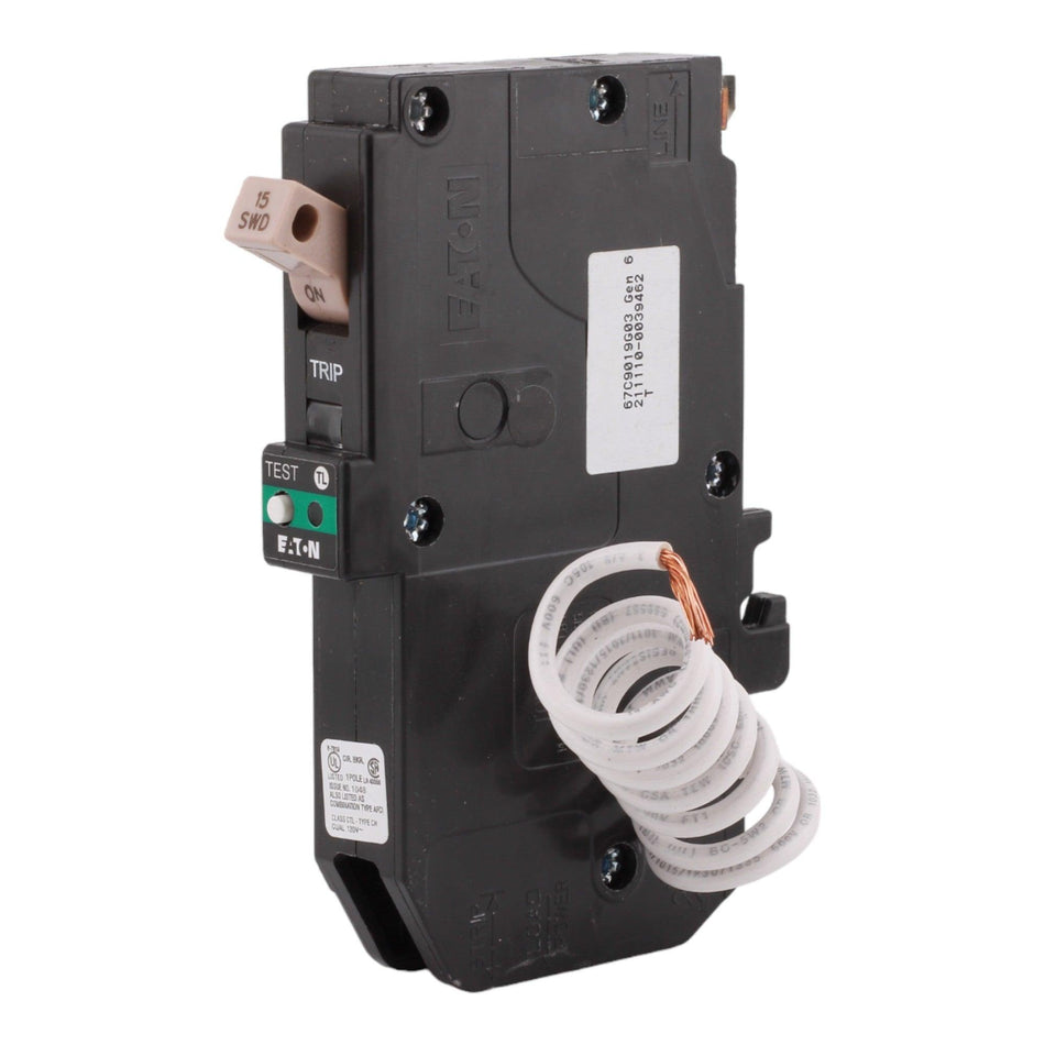 Eaton CHFN115AF 15 Amp Single Pole 120V Pigtail-Neutral AFCI Arc Fault Circuit Breaker UL - Image 2