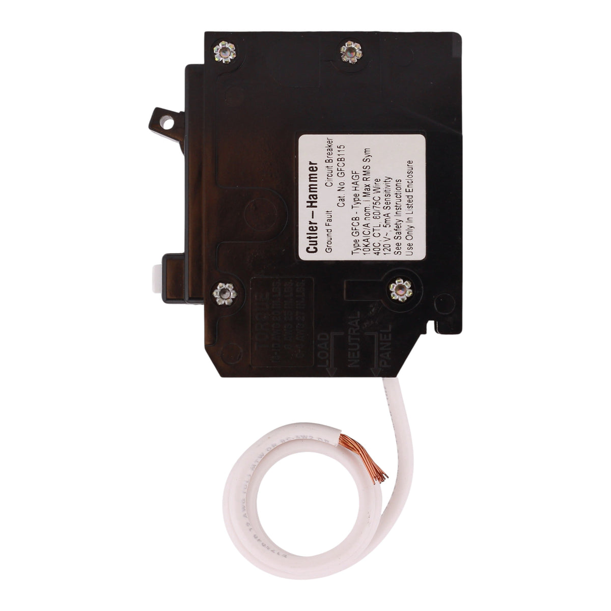 Eaton BR GFCB115 15A 1P 120V GFCI Pigtail Neutral Circuit Breaker - Image 7