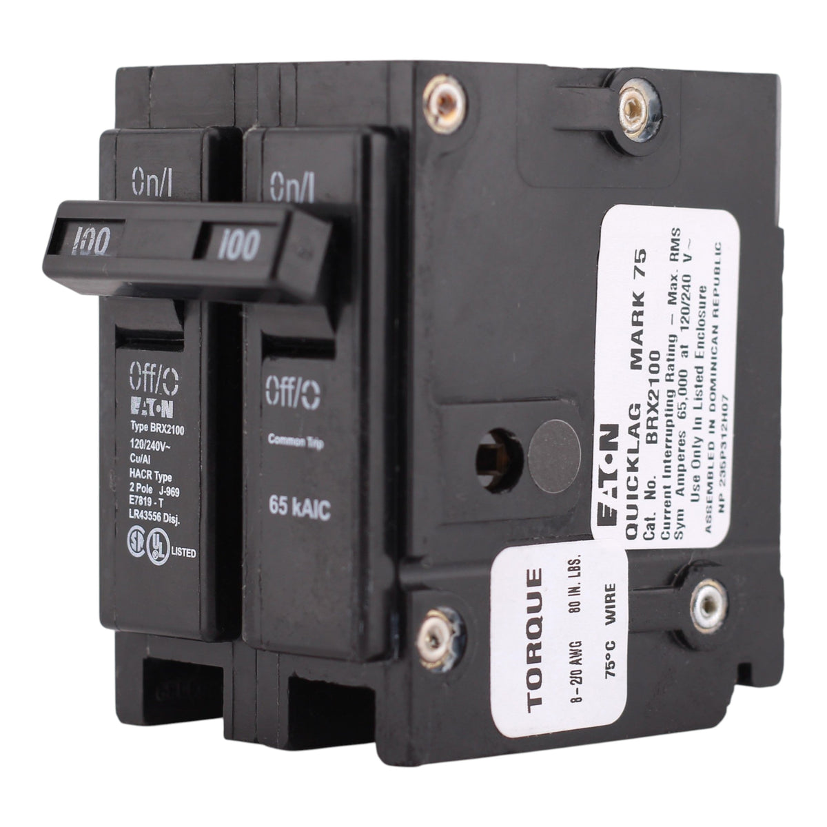 Eaton BRX, BRX2100, 100A, 2P, 120/240V, Circuit Breaker - Image 2
