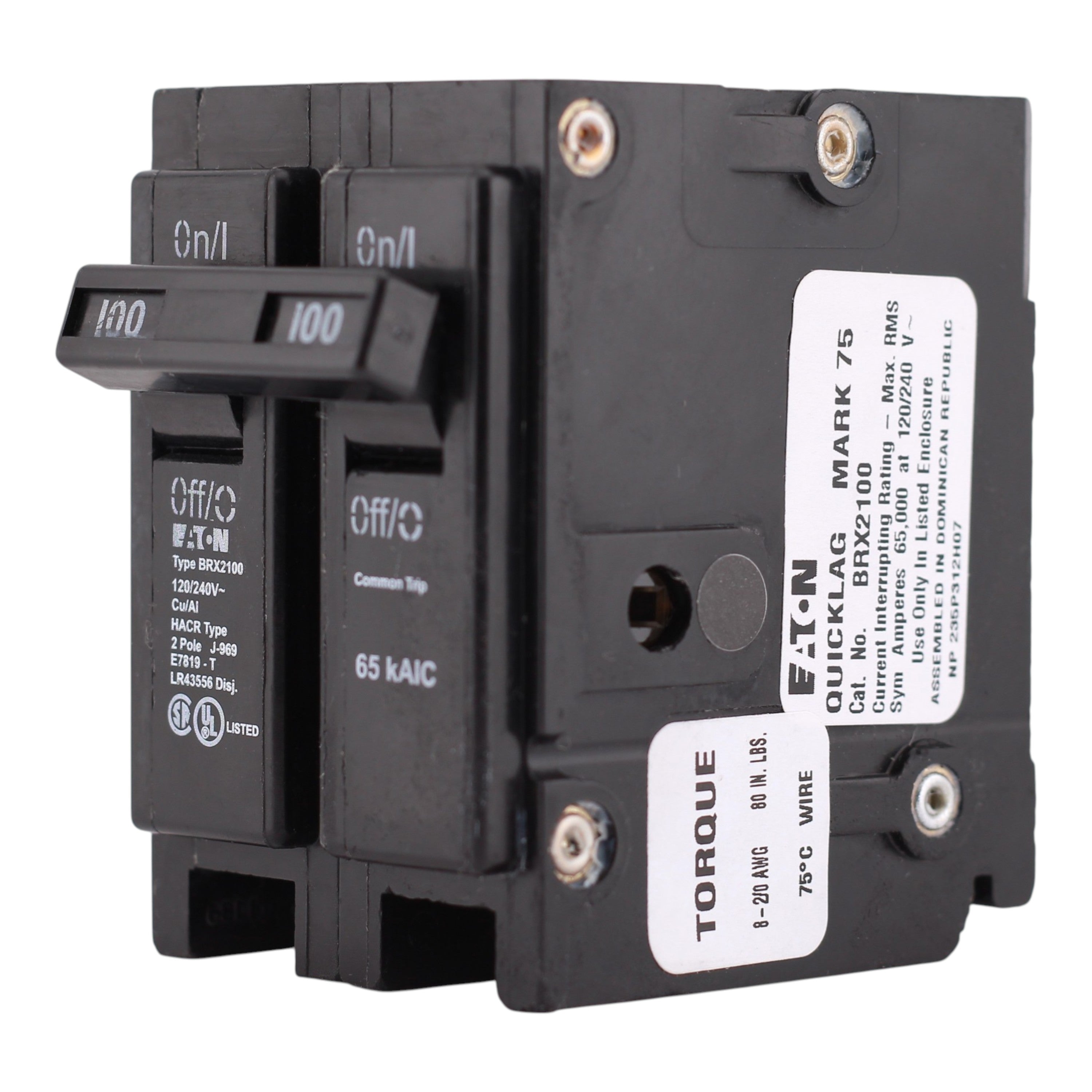 Eaton BRX, BRX2100, 100A, 2P, 120/240V, Circuit Breaker - Image 2