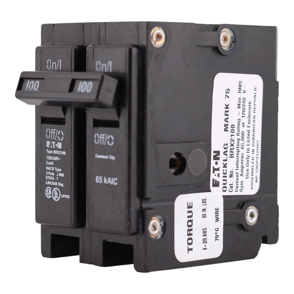Eaton BRX, BRX2100, 100A, 2P, 120/240V, Circuit Breaker - Image 2
