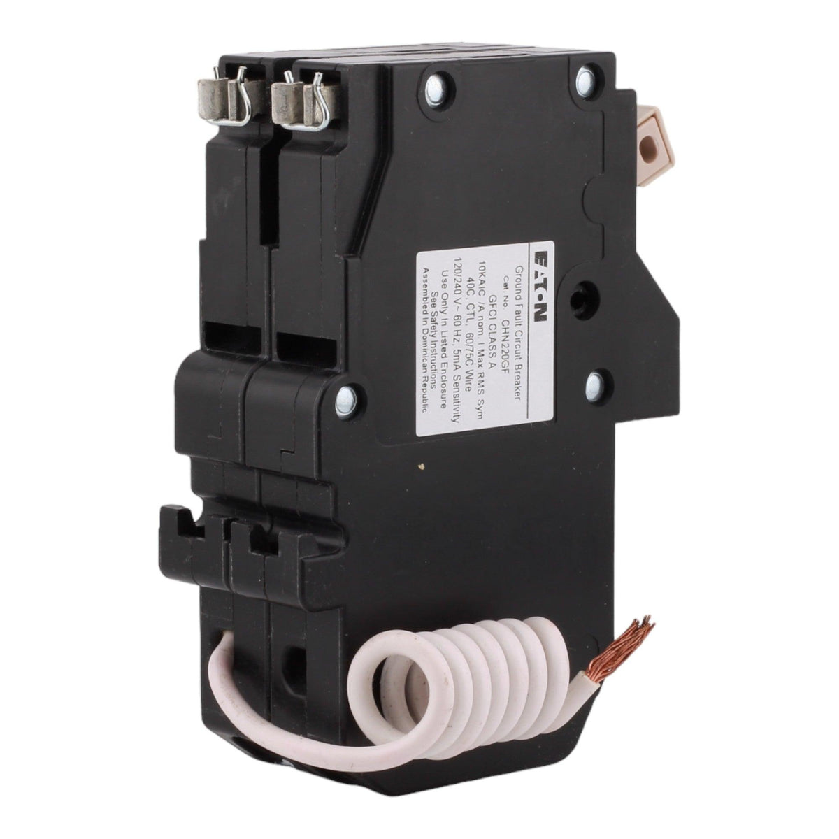 Eaton CHN220GF 20 Amp Double Pole 240V Pigtail-Neutral GFCI Ground Fault Circuit Breaker UL - Image 5