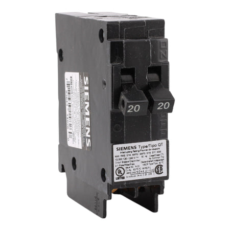 Siemens Q2020 Tandem 20/20A 1P 120V 10kA Circuit Breaker