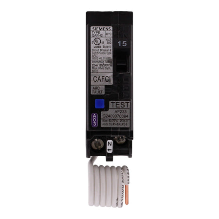 Siemens QAFH2, QA115AFCH, 15A, 1P, 120V, CAFCI, Pigtail Neutral, Circuit Breaker - Image 6