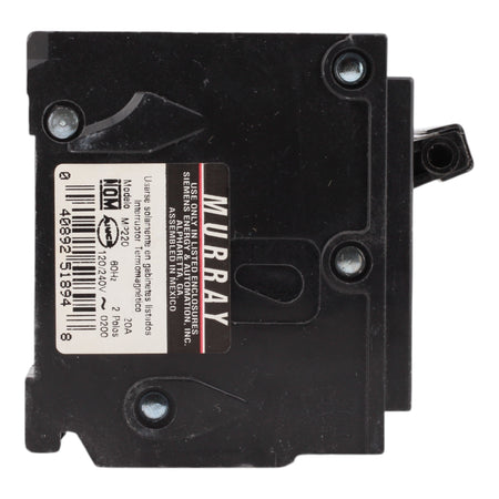 Murray MP220 20A 120/240V 2-Pole Miniature Thermal Magnetic Circuit Breaker, Compatible with Murray and Siemens Load Centers - Image 5