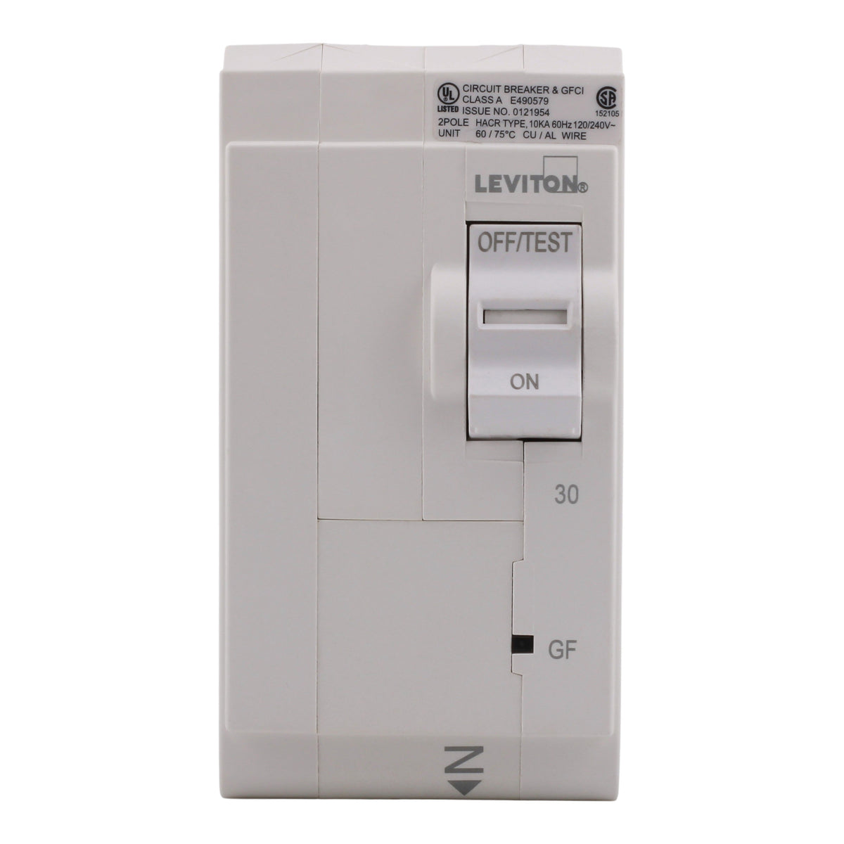 Leviton LB230-GF 30A 2P 120/240V GFCI Plug-On Neutral Circuit Breaker - Image 3