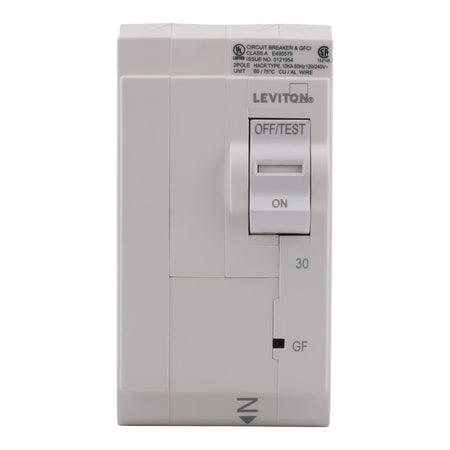 Leviton LB230-GF 30A 2P 120/240V GFCI Plug-On Neutral Circuit Breaker - Image 3