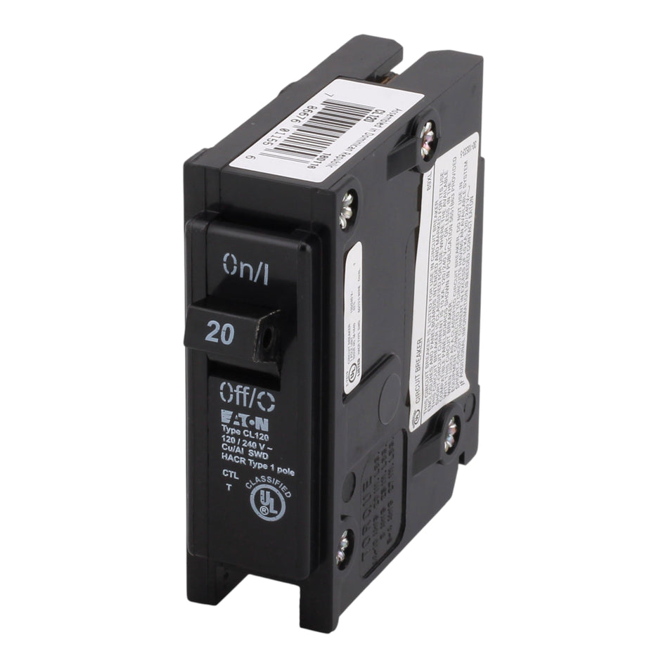 Eaton Classified CL120 20A 1P 120/240V Thermal Magnetic Circuit Breaker - Image 2
