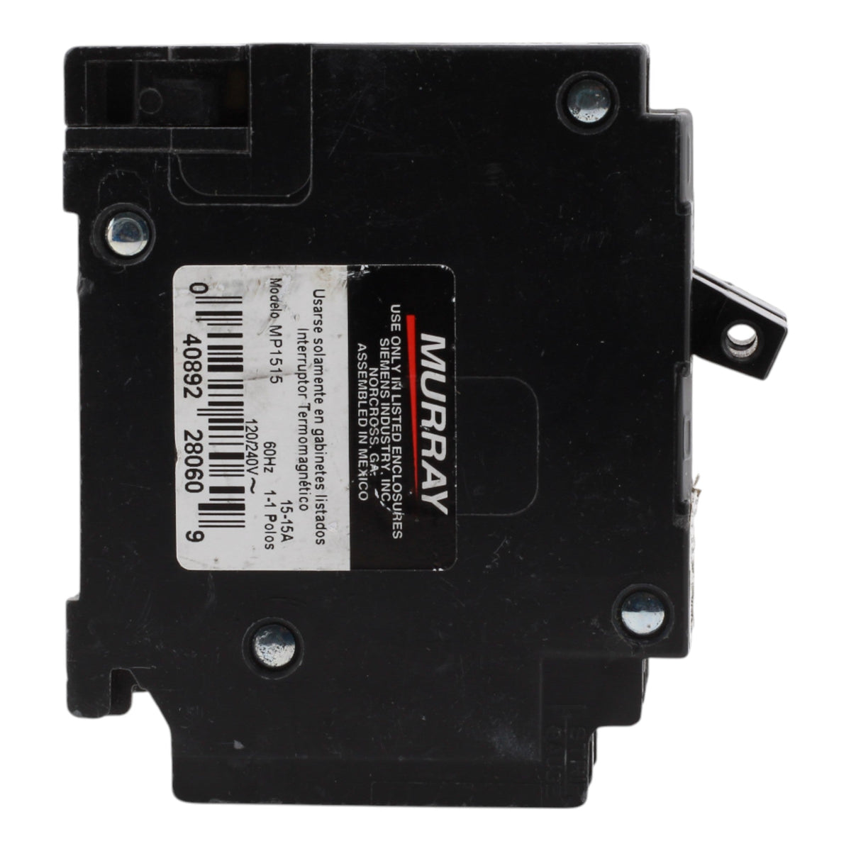 Murray MP1515 15A/15A 2P 120V Duplex Circuit Breaker - Image 3